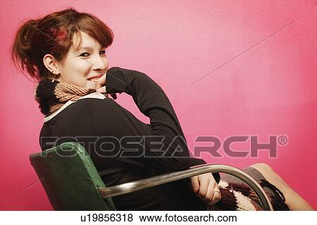 Stock Photo - Portrait of woman. Fotosearch