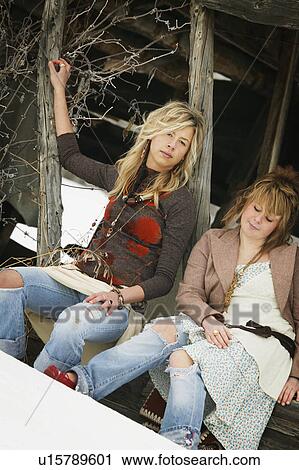 Stock Image - Portrait of women. Fotosearch