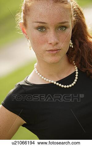 Picture - Pretty teenage redhead. Fotosearch
