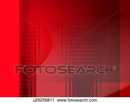 Stock Image - Red linear computer generated design. Fotosearch