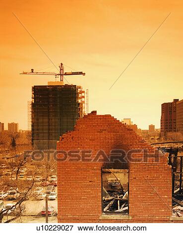 Stock Photo - Site of a terrible fire. Fotosearch