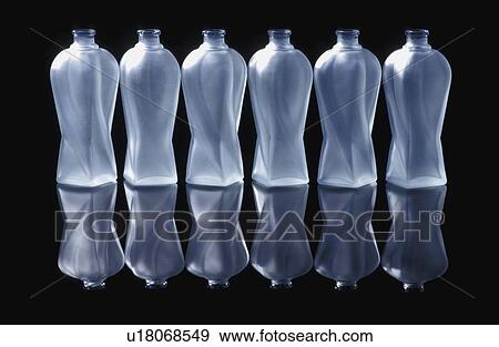 Six glass bottles View Large Photo Image Stock Photo - Six glass bottles. Fotosearch