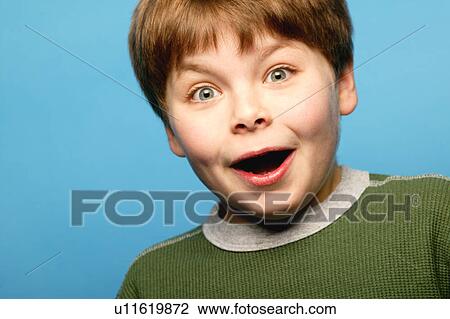 Stock Image - Surprised child. Fotosearch