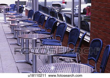 Tables and chairs outside View Large Photo Image Stock Image - Tables and chairs outside. Fotosearch