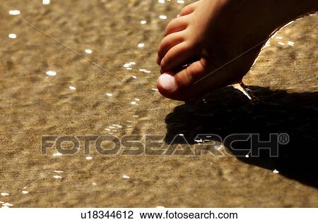 Stock Image - Testing the water. Fotosearch