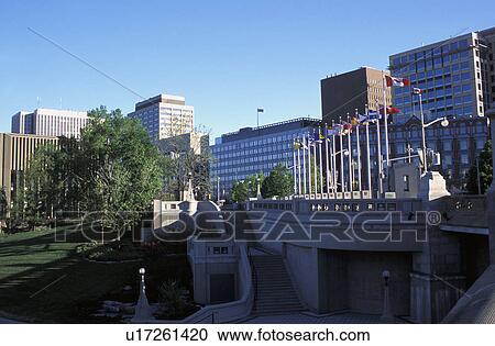 Stock Image - View of government buildings. Fotosearch