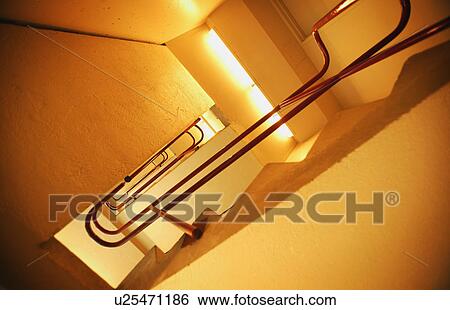 Stock Photograph - View up through stairwell. Fotosearch
