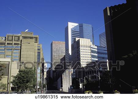 Stock Photography - A downtown street. Fotosearch