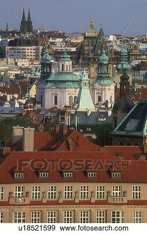 Aerial view across Prague Czech Republic View Large Photo Image Stock Photo - Aerial view across Prague Czech Republic. Fotosearch