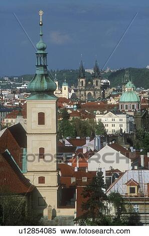 Aerial view across Prague Czech Republic View Large Photo Image Stock Photography - Aerial view across Prague Czech Republic. Fotosearch