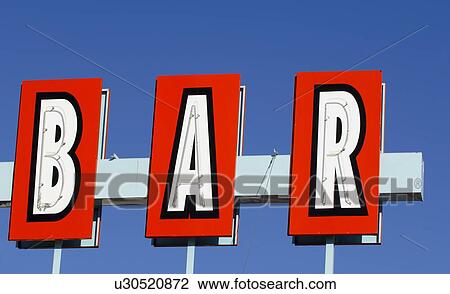 Stock Image - Bar sign. Fotosearch