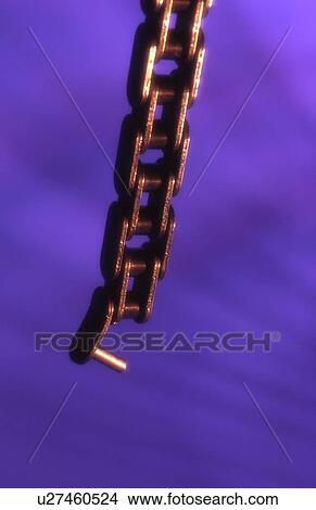 Picture - Broken chain link. Fotosearch
