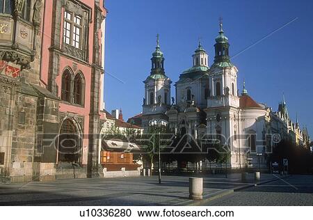 Church of Saint Nicholas, Old Town Square (Staromestske Namesti) Prague, Czech Republic View Large Photo Image Stock Image - Church of Saint Nicholas, Old Town Square (Staromestske Namesti) Prague, Czech Republic. Fotosearch