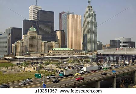 City skyline and road system View Large Photo Image Stock Photo - City skyline and road system. Fotosearch