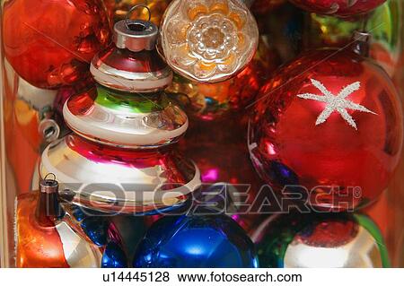 Stock Photo - Closeup of Christmas decorations. Fotosearch