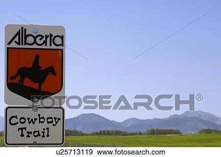 Stock Photo - Cowboy Trail Waterton National Park. Fotosearch