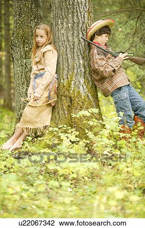 Stock Image - Cowboys and Indians. Fotosearch