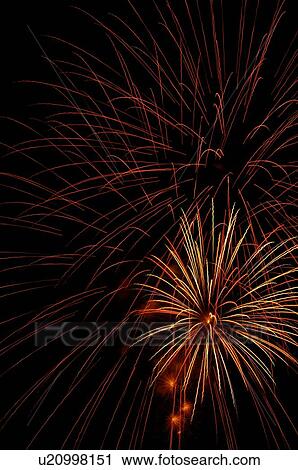 Stock Image - Exploding fireworks. Fotosearch