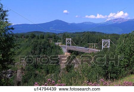 Stock Photo - Hagwilget Suspension Bridge. Fotosearch