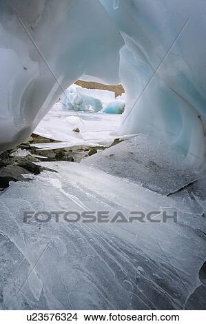 Icebergs and Glacial Meltwater Mount Edith Cavell Jasper View Large Photo Image Picture - Icebergs and Glacial Meltwater Mount Edith Cavell Jasper. Fotosearch