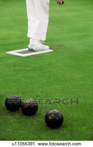 Stock Image - Lawn bowling. Fotosearch