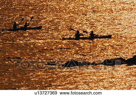 People kayak on the water View Large Photo Image Stock Photo - People kayak on the water. Fotosearch