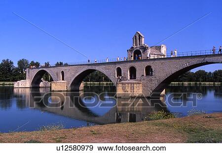 Stock Photo - Pont St. Benezet Bridge of Avignon. Fotosearch
