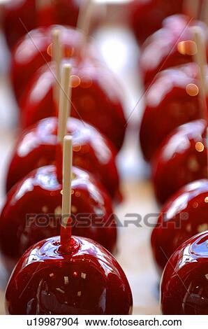 Rows of candied apples View Large Photo Image Picture - Rows of candied apples. Fotosearch