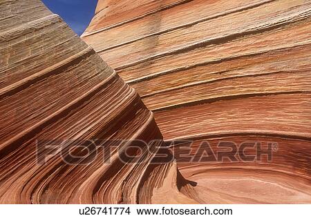 Picture - Sandstone Formations, "The Wave", Paria Canyon-Vermillion Cliffs Wilderness, Arizona, U. S. A.. Fotosearch