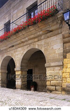Stock Photo - Santillana del Mar Arches. Fotosearch