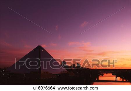 Picture - Skyline of Mississippi River Canal. Fotosearch