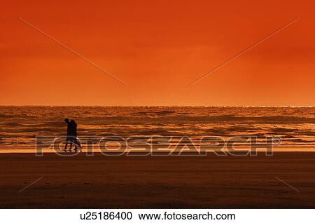 Sunset Walk Along the Beach View Large Photo Image Stock Image - Sunset Walk Along the Beach. Fotosearch