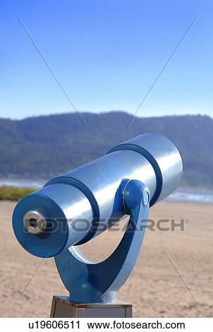 Stock Image - Telescope for viewing scenery. Fotosearch