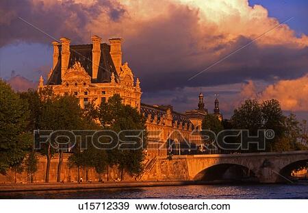Stock Photo - The Tuileries and the Louvre. Fotosearch