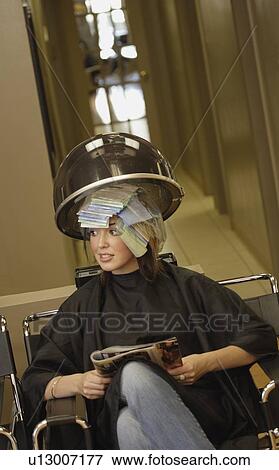 Under the hairdryer View Large Photo Image Stock Photo - Under the hairdryer. Fotosearch