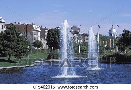 Water fountain in a city park View Large Photo Image Stock Photography - Water fountain in a city park. Fotosearch