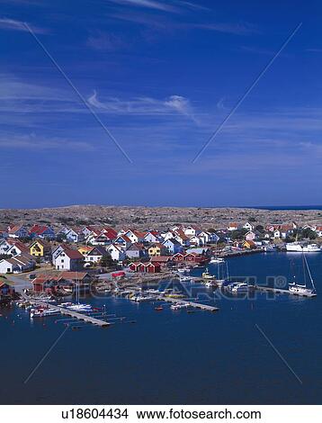 Picture - A Swedish coastal village. Fotosearch