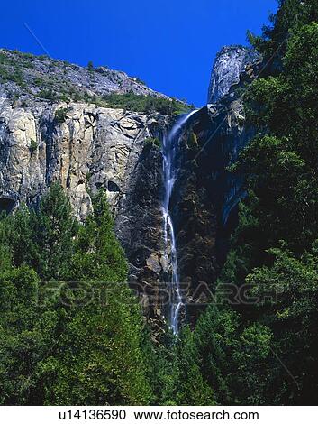Bridal Veil Falls, Yosemite National Park View Large Photo Image Stock Image - Bridal Veil Falls, Yosemite National Park. Fotosearch