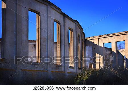 Exterior view of abandoned structure View Large Photo Image Stock Photograph - Exterior view of abandoned structure. Fotosearch