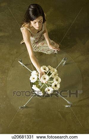Flowers on Table View Large Photo Image Stock Image - Flowers on Table. Fotosearch