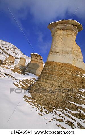 Hoodoos in winter View Large Photo Image Stock Image - Hoodoos in winter. Fotosearch