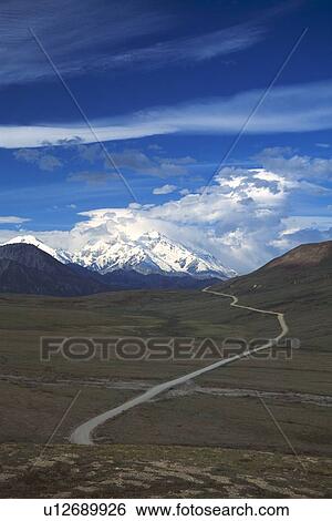 Mount McKinley from park road, Denali National Park. View Large Photo Image Stock Photograph - Mount McKinley from park road, Denali National Park.. Fotosearch