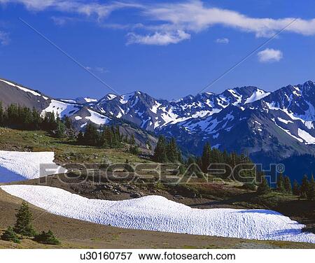 Mountain scene, Olympic National Park View Large Photo Image Stock Photo - Mountain scene, Olympic National Park. Fotosearch