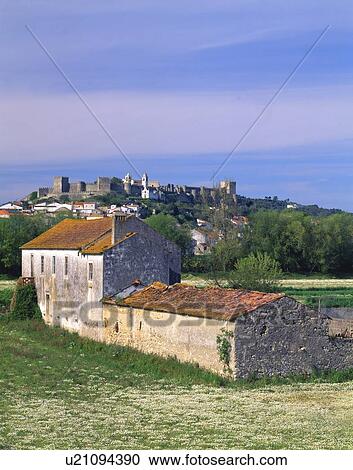 Old farmhouse and walled Portuguese city View Large Photo Image Stock Image - Old farmhouse and walled Portuguese city. Fotosearch