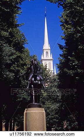 Paul Revere Statue View Large Photo Image Stock Image - Paul Revere Statue. Fotosearch