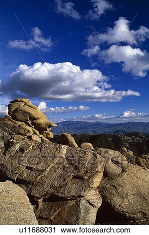 Stock Image - Rock formations, Santa Catalina Mountains. Fotosearch