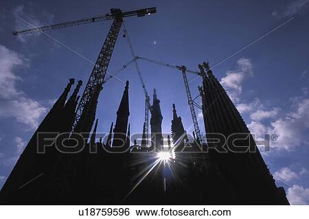Silhouette of a building being constructed View Large Photo Image Stock Photograph - Silhouette of a building being constructed. Fotosearch