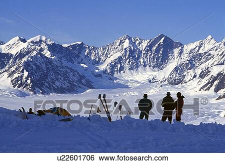 Silhouetted climbers, Ruth Glacier, Denali National Park View Large Photo Image Stock Photograph - Silhouetted climbers, Ruth Glacier, Denali National Park. Fotosearch