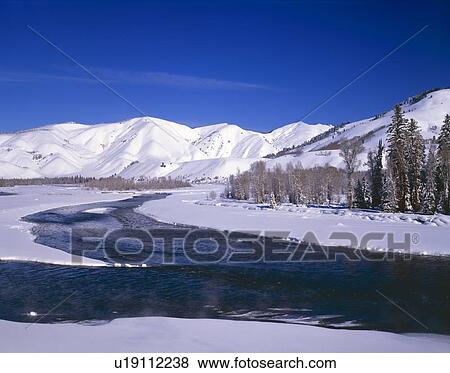 Stock Photo - Snake River in winter. Fotosearch