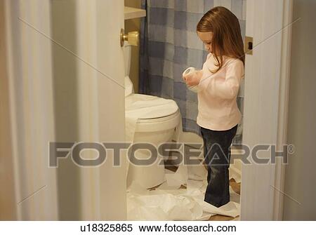 Stock Photography - Toilet paper temptation. Fotosearch